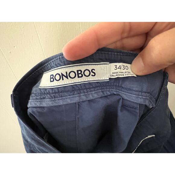 Bonobos Size 34 x 30 Navy Cotton Straight Fit Pants - Picture 4 of 4